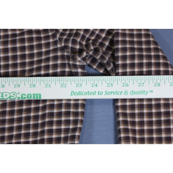 Vintage LL Bean Men Slightly Fitted Flannel Button Down Shirt Heavyweight L Tall - Picture 5 of 10